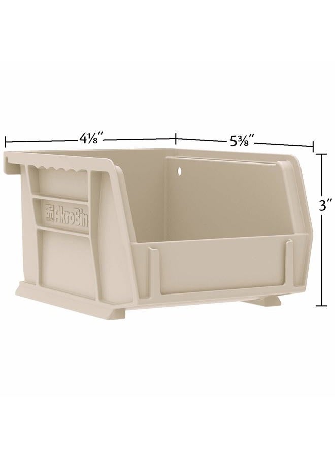 Akro-Mils 30210 AkroBins Plastic Hanging Stackable Storage Organizer Bin, 5-Inch x 4-Inch x 3-Inch, Stone, 24-Pack - Image 2