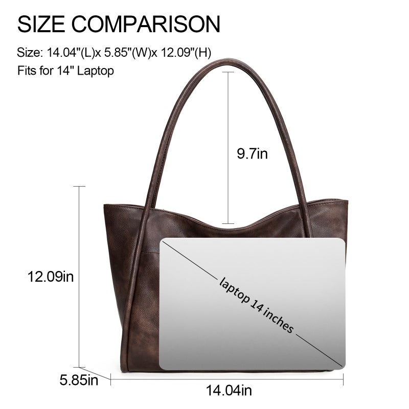GAEKEAO Tote Bag for Women Work with Zipper Vegan Leather Ladies Travel Shoulder Bags Purses and Handbags Casual Weekender - Image 3