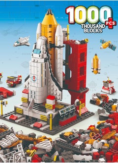LELE BROTHER 6-in-1 Aerospace Building Blocks Set, Space Exploration Shuttle Building Toys, Rocket Ship Toy Set, Space Launch System Building Blocks Set, Ideal Gifts for Kids Age 6+ Year Old (1000 PCS)  - Image 2