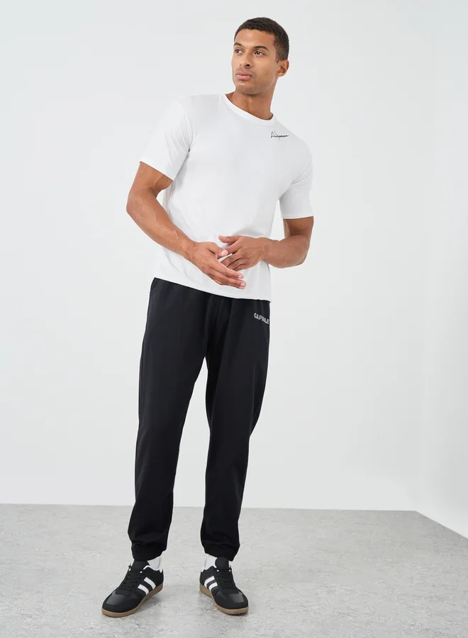 ستايلي Styli Typography Embossed Oversized Elasticated Cuffed Joggers