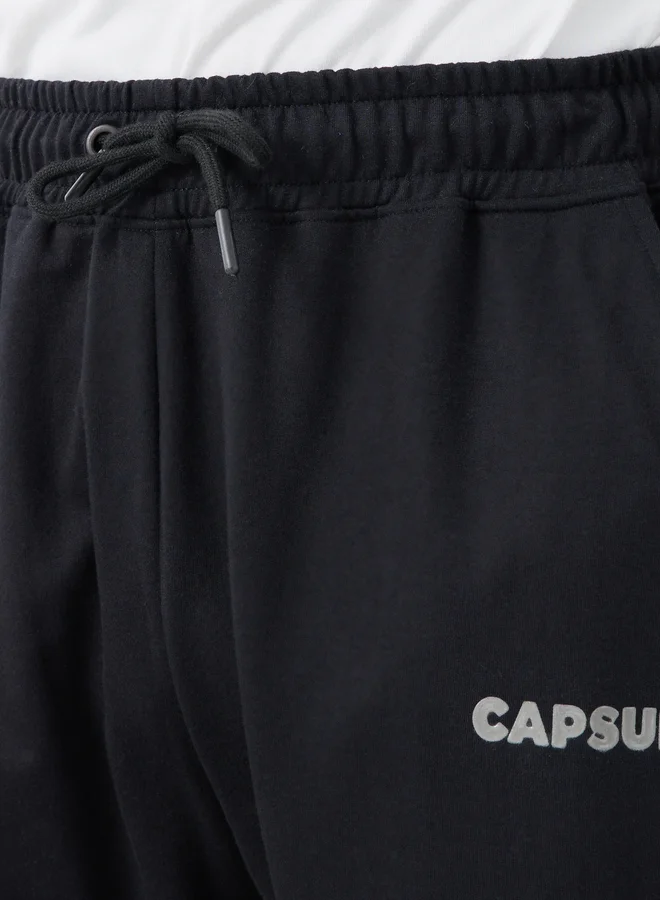 Styli Styli Typography Embossed Oversized Elasticated Cuffed Joggers