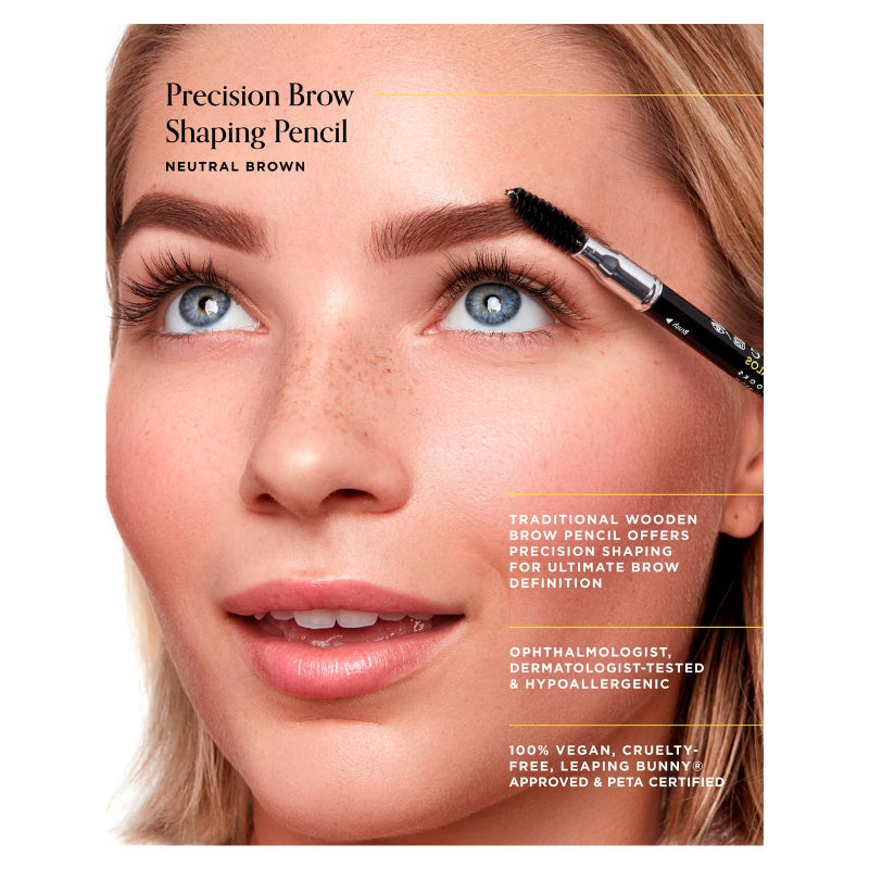 Arches & Halos Precision Brow Shaping Pencil - Double Sided Eyebrow Filler and Spoolie Brush - Creamy Texture for Shaping and Defining With Ease - Vegan, Cruelty Free - Neutral Brown - 0.070 oz - Image 3