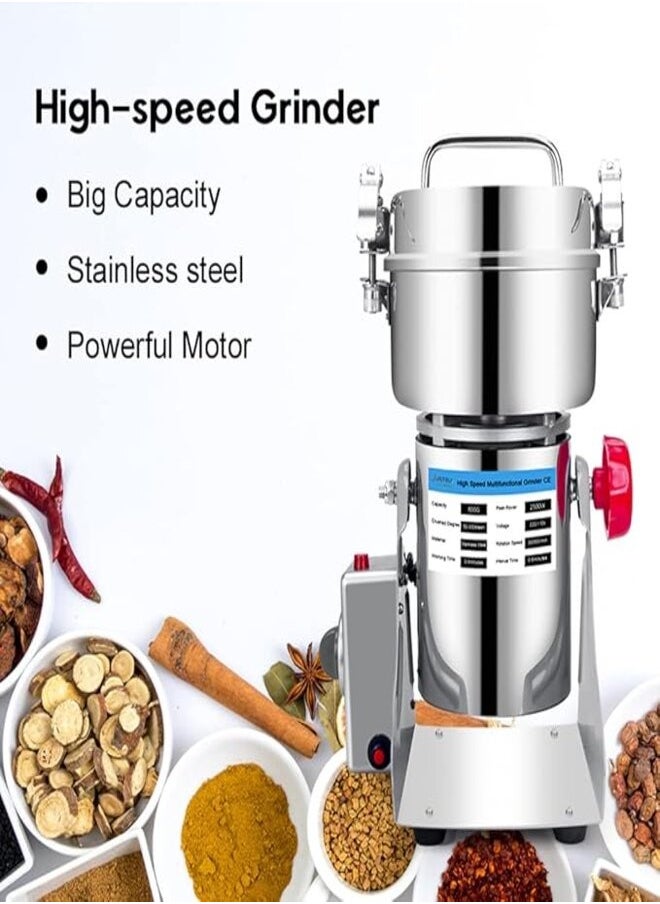 showkah - 800G Spice Masala Grinder Machine with Fast and Efficient Grinding for Spices, Herbs and Dry Fruits Electric Grain Grinder - Image 1