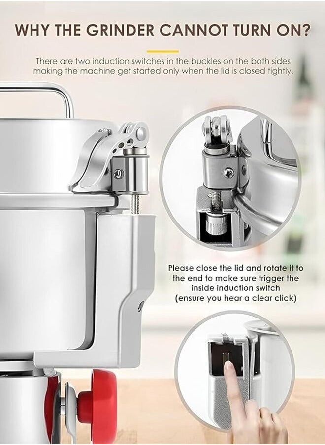 showkah - 800G Spice Masala Grinder Machine with Fast and Efficient Grinding for Spices, Herbs and Dry Fruits Electric Grain Grinder - Image 1
