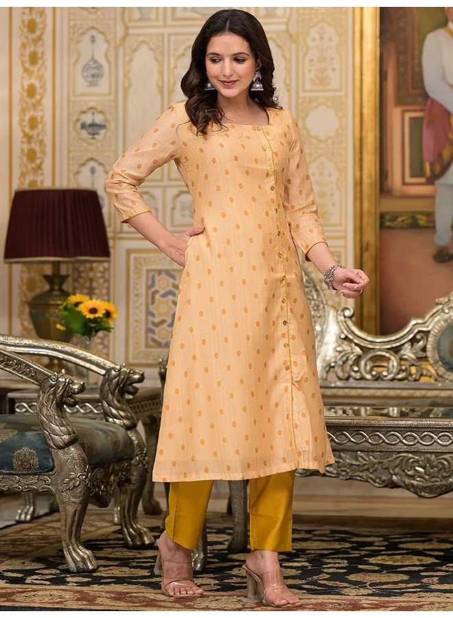 AKS AKS Couture Women Geometric Printed Regular Kurta with Trousers & With Dupatta