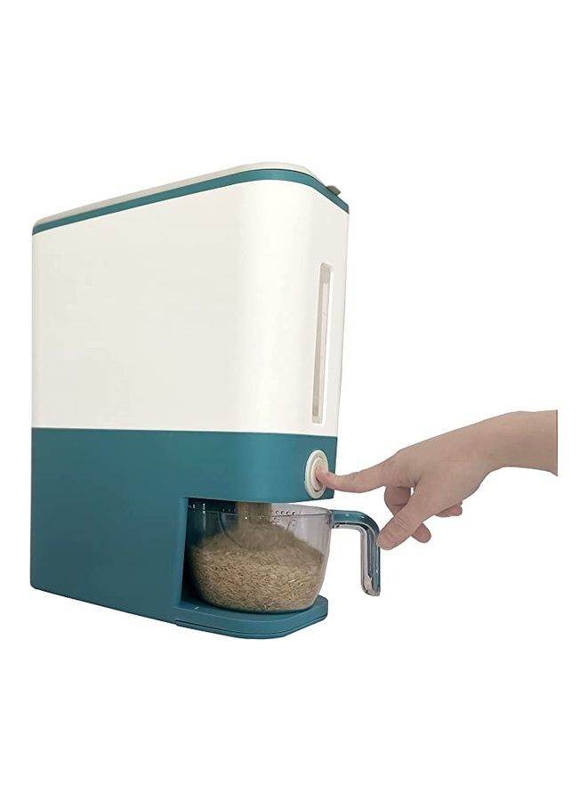 Halamodo Press-to-dispense Rice Container, Dustproof Storage Box, Sealed to Prevent Moisture and Insects, Rice Storage Box for Dispensing Measured Amounts of Rice - Image 1