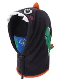 LITTLE SURPRISE BOX Blue Square Dino Fleece Winter Cap covering MouthNeck and Head for Minus degree Temperature5 yrs and above