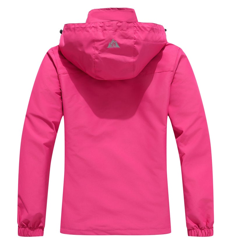 DECKTIN Women's Waterproof Lightweight Rain Jacket Windproof Breathable Trench Coat Detachable Hood Raincoats Outdoor Hiking Jacket - Image 3
