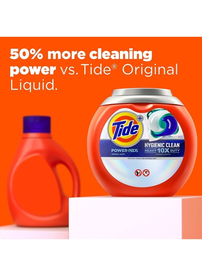 Tide Hygienic Clean Heavy 10x Duty Power PODS Laundry Detergent Soap Pods, Original, 48 count, For Visible and Invisible Dirt (Packaging May Vary)  - Image 4