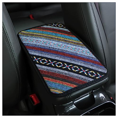 IHOTDER Car Center Console CoverBoho Car Accessories Car Armrest Box Pad for Comfortable SupportUniversal Armrest Cover for Car Truck SUV Center ConsoleCar Decorations Interior Aesthetic Armrest coverA - Image 1