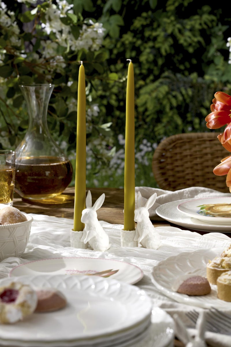 Lenox 897943 Wicker Creek Bunny Candle Holders, Set of 2, Easter Home Decor - Image 4