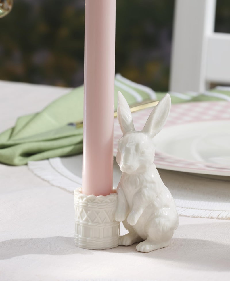 Lenox 897943 Wicker Creek Bunny Candle Holders, Set of 2, Easter Home Decor - Image 3