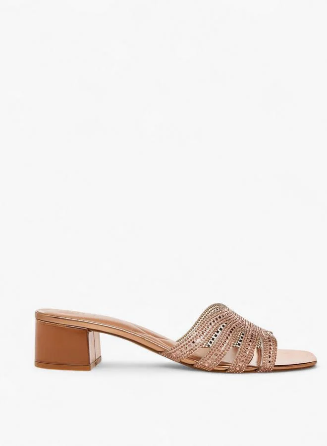 Celeste Gold Women Block Heel Sandals for Women | Best Price UAE