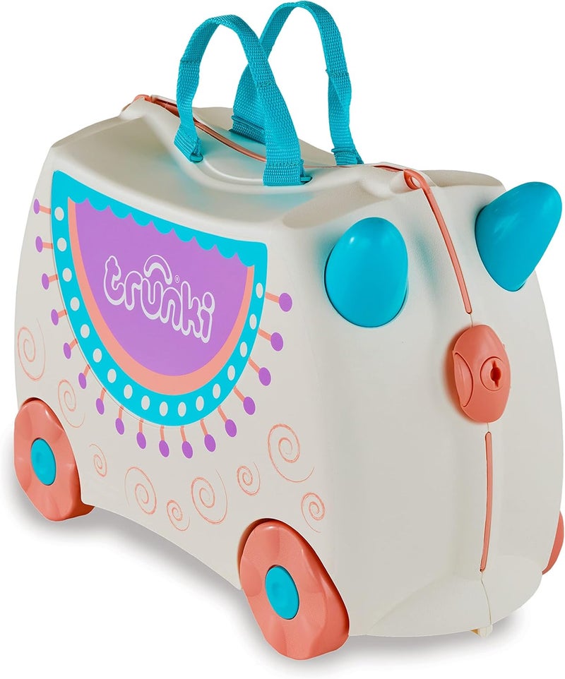 trunki Hand Luggage and Children's Suitcase for Sitting On | Children's Risen Gift for Girls and Boys | Trolley, Pink - Image 1