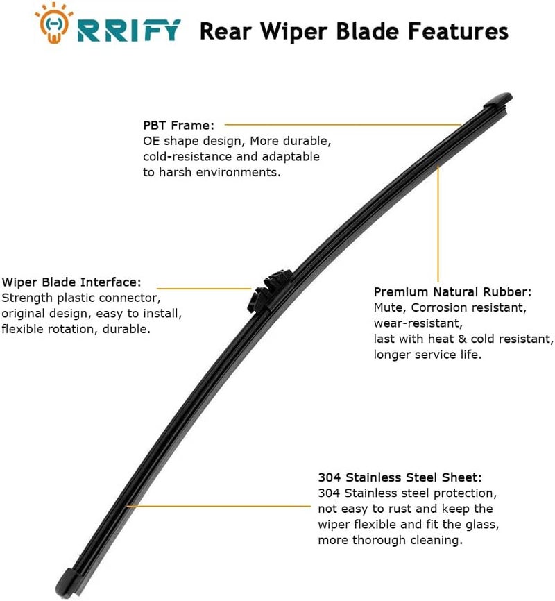 ORRIFY Rear Windshield Wiper Arm Blade Set for BMW X5 X5M E70 2007-2013 - Image 4