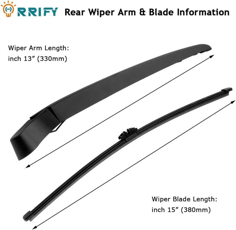 ORRIFY Rear Windshield Wiper Arm Blade Set for BMW X5 X5M E70 2007-2013 - Image 2