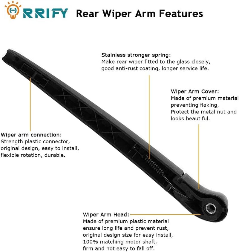 ORRIFY Rear Windshield Wiper Arm Blade Set for BMW X5 X5M E70 2007-2013 - Image 3