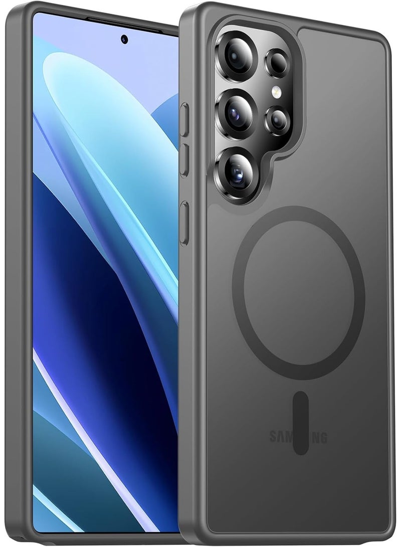 Magnetic for Samsung Galaxy S25 Ultra Case Matte Nimbus Grey Sakamoto, Compatible with MagSafe, Frosted Translucent Shockproof Slim Fit Military Grade Protective Phone Case (Matte Nimbus Grey) - Image 1