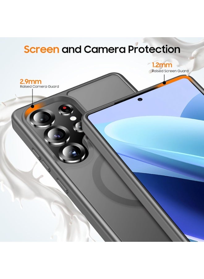 Magnetic for Samsung Galaxy S25 Ultra Case Matte Nimbus Grey Sakamoto, Compatible with MagSafe, Frosted Translucent Shockproof Slim Fit Military Grade Protective Phone Case (Matte Nimbus Grey) - Image 5