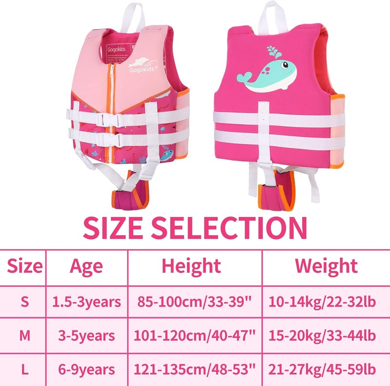 klarako Kids Swim Vest, Baby Swimming Jacket Printed Float Swim Vest Buoyancy Swimwear with Adjustable Safety Strap, Suitable for 29 Year - Image 5