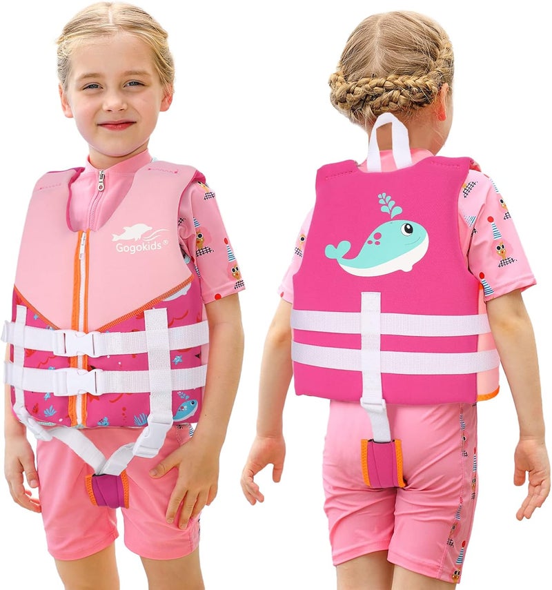 klarako Kids Swim Vest, Baby Swimming Jacket Printed Float Swim Vest Buoyancy Swimwear with Adjustable Safety Strap, Suitable for 29 Year - Image 3