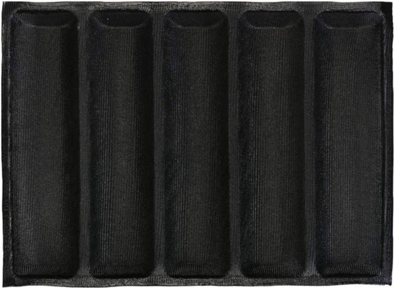 woobles Bread Loaf Pan Silicone Bakeware Silicone Pan Nonstick French Bread Baking 5 Wave Loaves Tray Loaf Bake Oven Toaster Pan 12 Inch French Bread Loaf Silicone Bakeware - Image 2