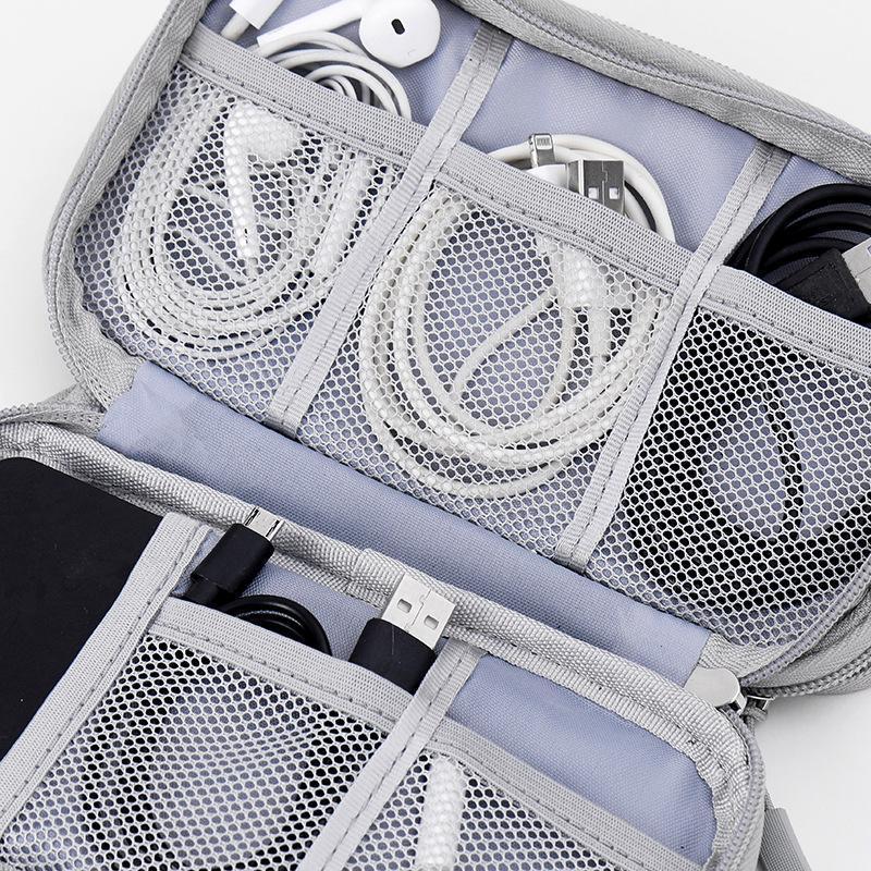 Digital Accessories Storage Bag Multi-Layer Dustproof - Compact High-Quality Storage Case for Travel & Desktop Use - Image 5