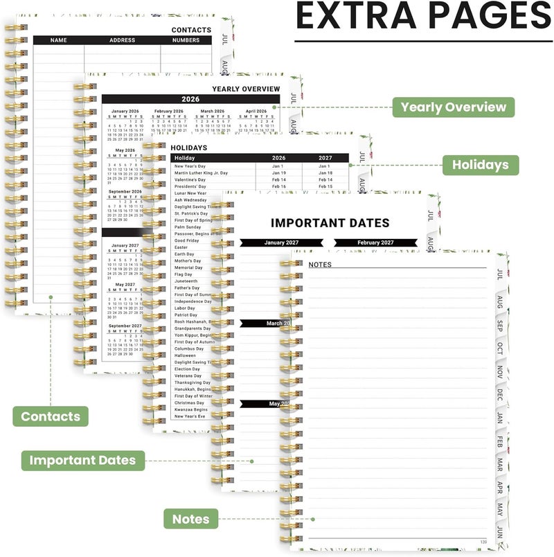 ZOTIA Planner 2026-2027, Monthly and Weekly Academic Planner July 2026 - June 2027, Hardcover Student Teacher Planning Agenda Calendar Book with Tabs, Perfect for Office School Supplies, A4 (8.5" x 11 - Image 5