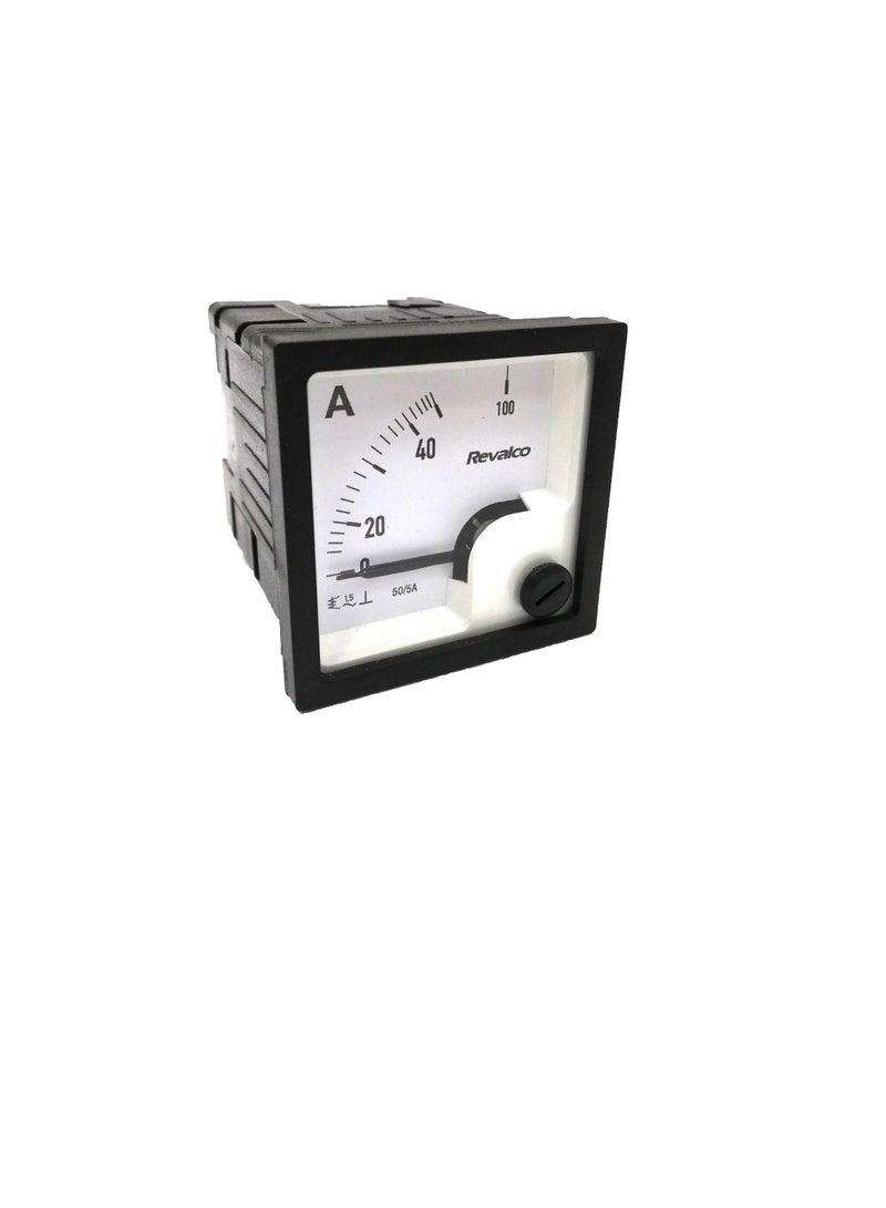 AC Analogue Panel Ammeter 48x48 - CT Type Secondary 5A - ERI48/ESI48 Revalco Italy - Image 2
