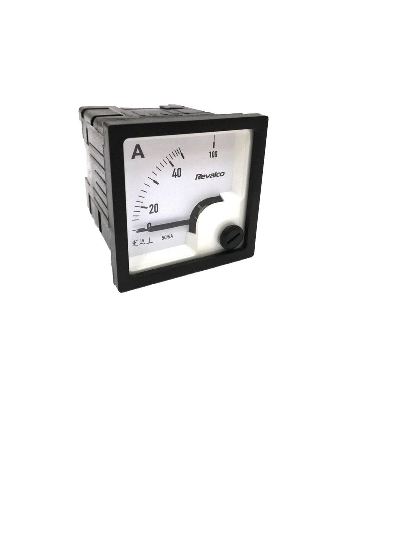 AC Analogue Panel Ammeter 48x48 - CT Type Secondary 5A - ERI48/ESI48 Revalco Italy - Image 3