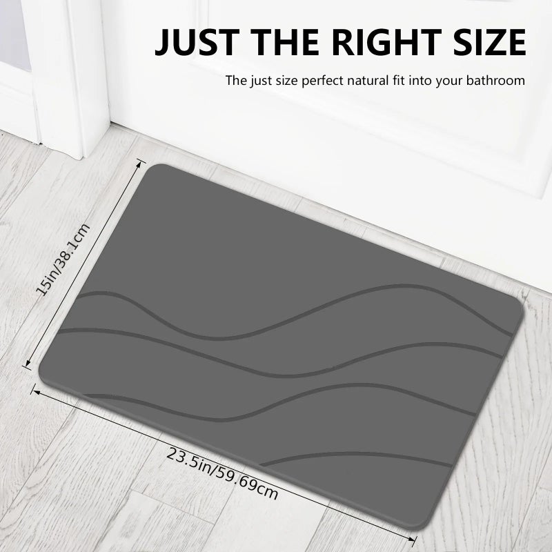 Y&D Quick Dry Diatomaceous Earth Bath Mat - Super Absorbent, Non-Slip Diatomite Stone Shower Mat for Bathroom Floor - Image 5