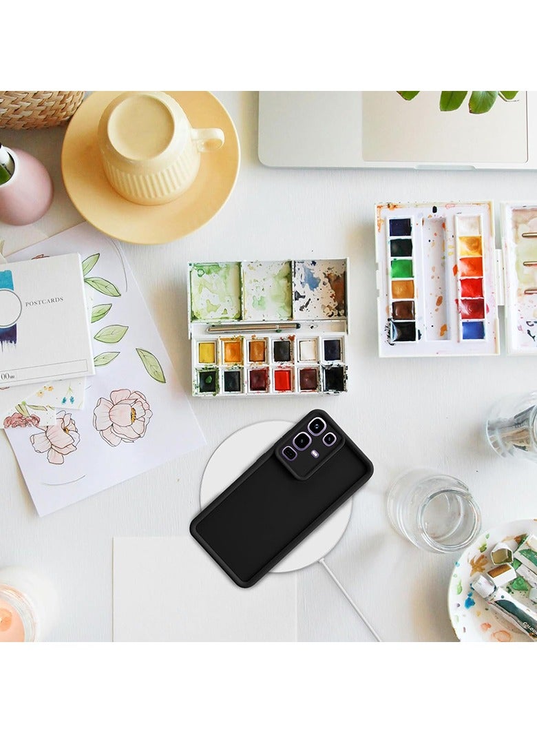 حافظة ناعمة لهاتف إنفينكس نوت 50، غطاء خلفي مطاطي سائل مرن غير قابل للصدمات، حماية الكاميرا غطاء واقي خفيف الوزن، أسود - Image 4