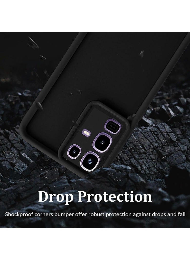 حافظة ناعمة لهاتف إنفينكس نوت 50، غطاء خلفي مطاطي سائل مرن غير قابل للصدمات، حماية الكاميرا غطاء واقي خفيف الوزن، أسود - Image 5