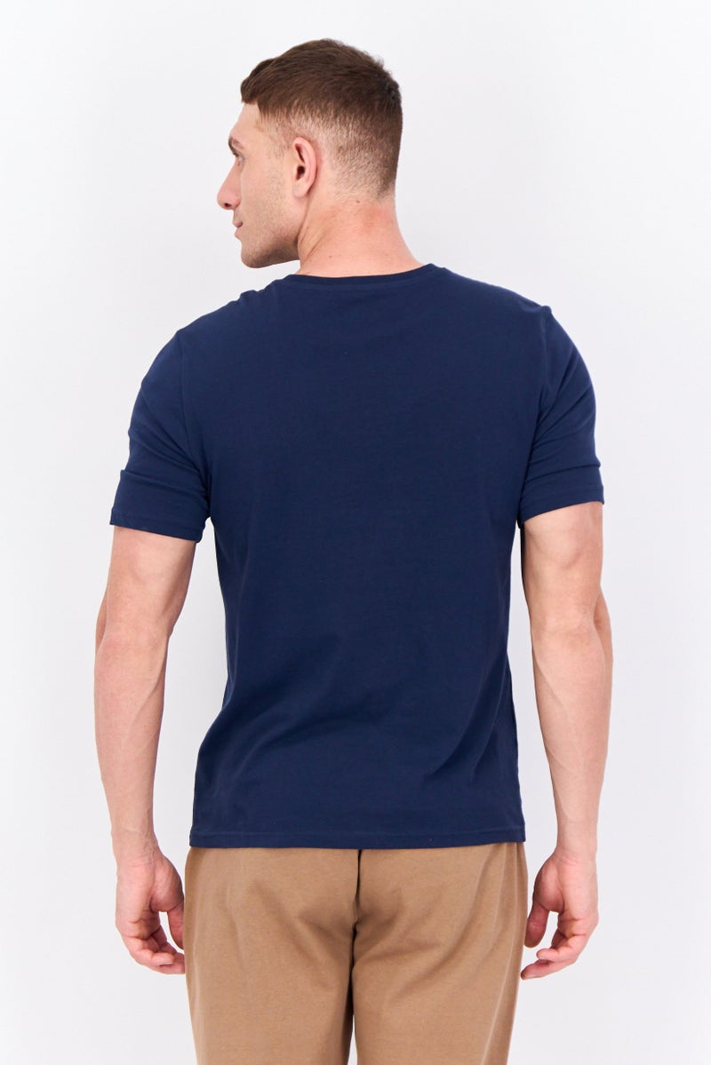 SKECHERS Men Sportswear Fit Short Sleeves Training T-shirt, Navy Blue - Image 4