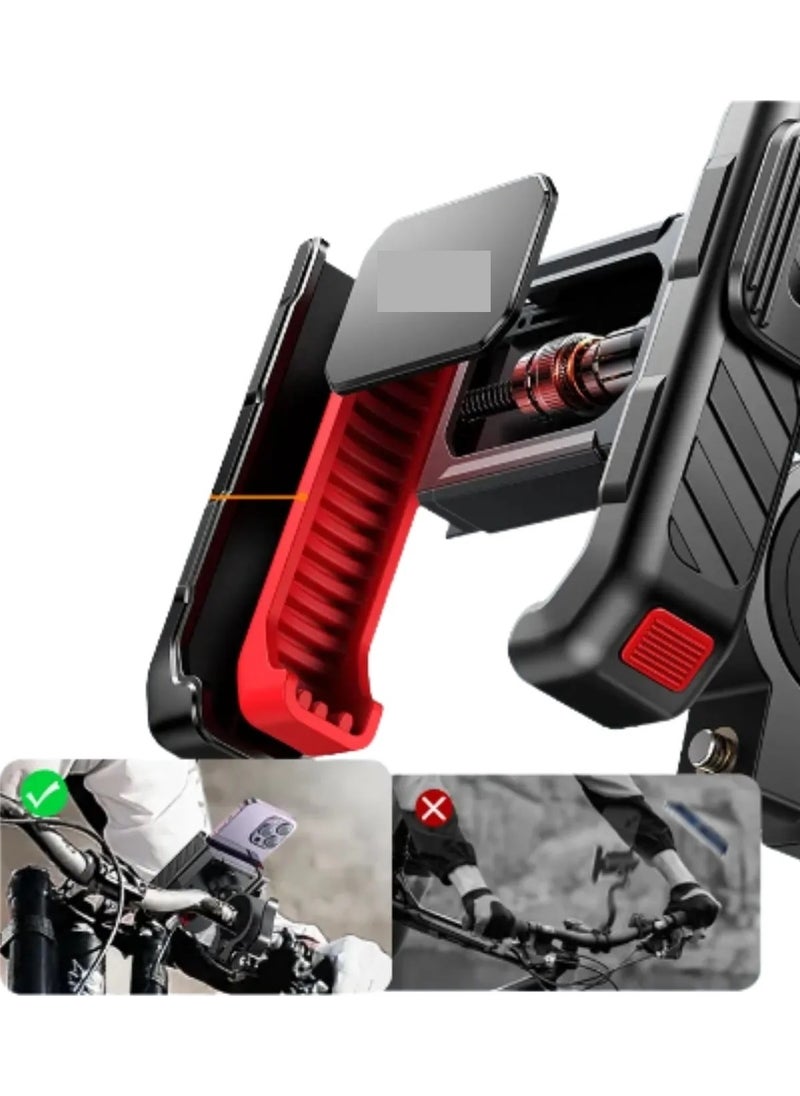 Zoli Motorcycle-Bike Vibration Reducing Durable Handlebar and Mirror Mounted Motorcycle Phone Holder  - Image 1