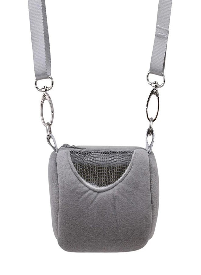 DraCra Hamster Carrier Bag with Breathable Window Portable Small Pet Carriers Soft-Sided Hands-Free Shoulder Strap Hamster Bag for Short Distance Travel Outdoor Check-Up Dwarf Hamsters Rats Mice - Image 1