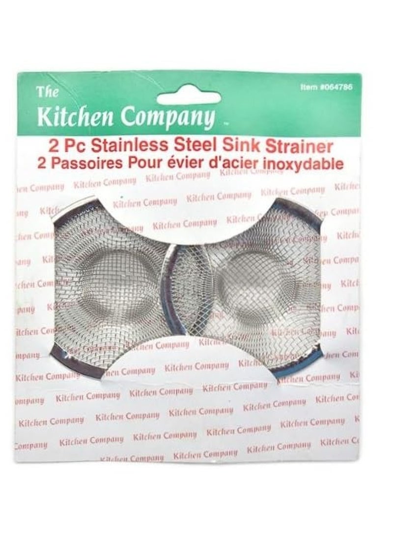 LTR 2-Piece Ql040 Stainless Steel Sink Strainer Size Silver Kitchen Sink Accessories Prevents Sink Blocking Mesh Kitchen Sink Strainer 7Cm  - Image 4