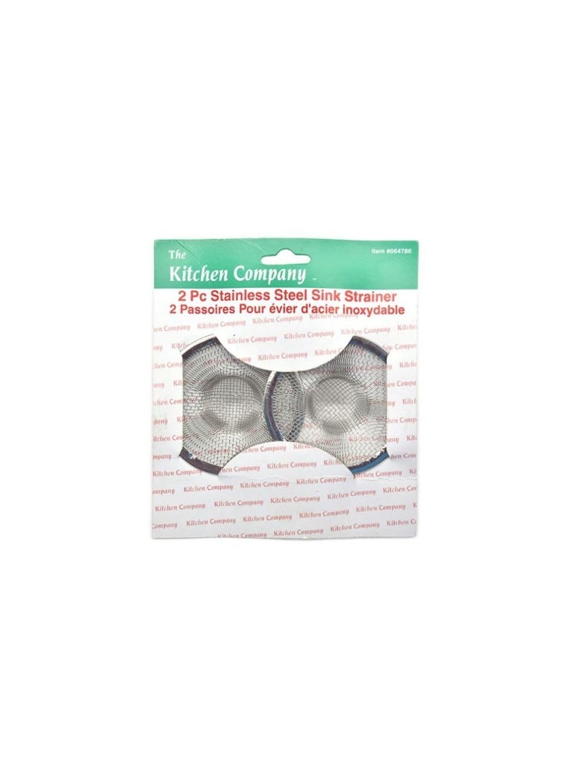 LTR 2-Piece Ql040 Stainless Steel Sink Strainer Size Silver Kitchen Sink Accessories Prevents Sink Blocking Mesh Kitchen Sink Strainer 7Cm  - Image 2