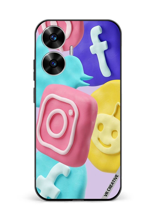 VR CREATIVE Protective Case Cover For Realme C55 Icon Design Multicolour - Image 1