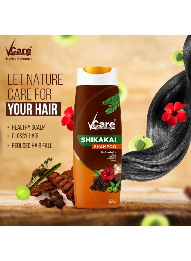 في كير شامبو شيكاكاي بخلاصة الصبار والنيم والأملا والكركديه وشامبو شيكاكاي 200 مل، عبوة من قطعة واحدة - Image 2