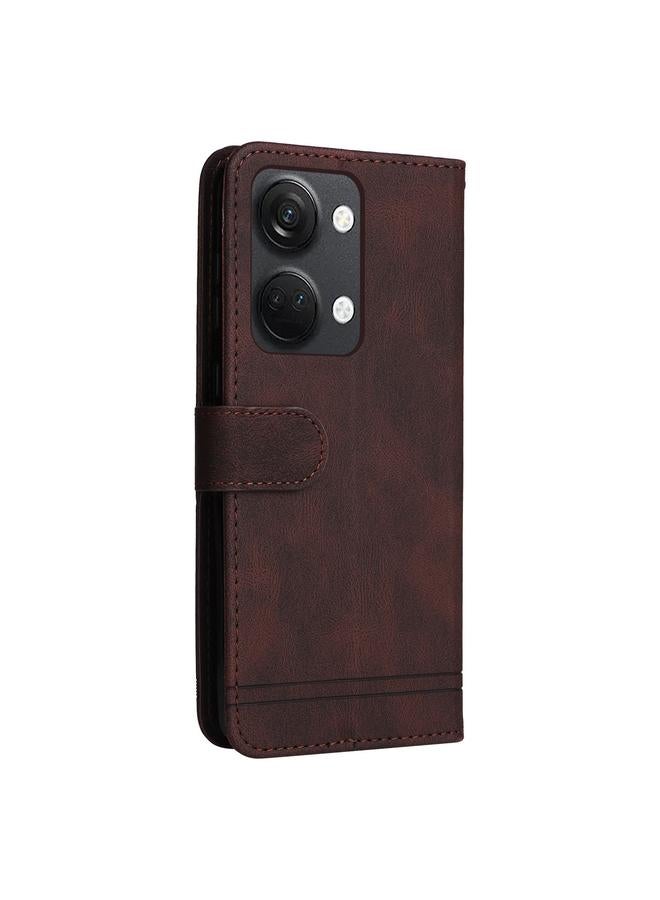 اس-توب جراب لهاتف OnePlus Nord 3 / Ace 2V مصنوع من الجلد مع أزرار معدنية وشجرة الحياة - Image 3