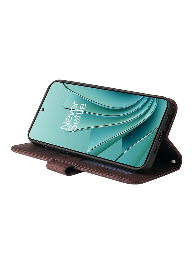 اس-توب جراب لهاتف OnePlus Nord 3 / Ace 2V مصنوع من الجلد مع أزرار معدنية وشجرة الحياة - Image 5