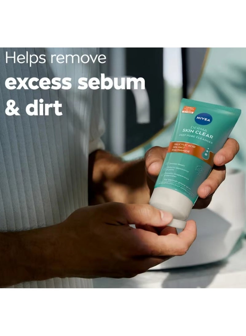 Nivea Derma Skin Clear Deep Pore Cleanser 150ml - Image 5