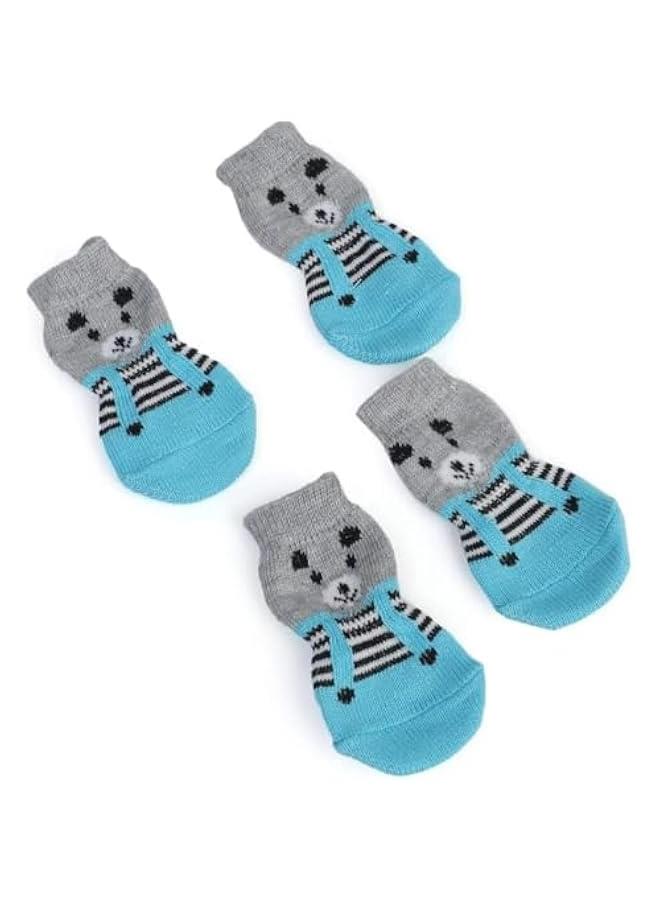 HOOKOR Anti-Slip Knit Small Dog Socks Cat Socks with Rubber Reinforcement, Anti-Slip Pet Dog Cat Socks/Paw Protector/Traction Control for Indoor Wear, Suitable for Small Dogs&Cats - Image 1
