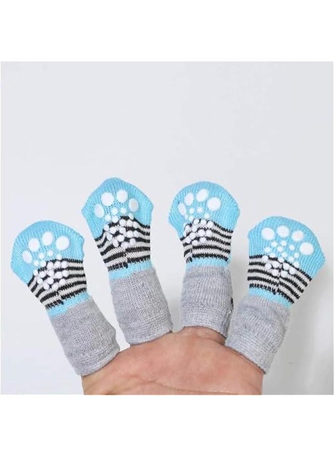 HOOKOR Anti-Slip Knit Small Dog Socks Cat Socks with Rubber Reinforcement, Anti-Slip Pet Dog Cat Socks/Paw Protector/Traction Control for Indoor Wear, Suitable for Small Dogs&Cats - Image 5