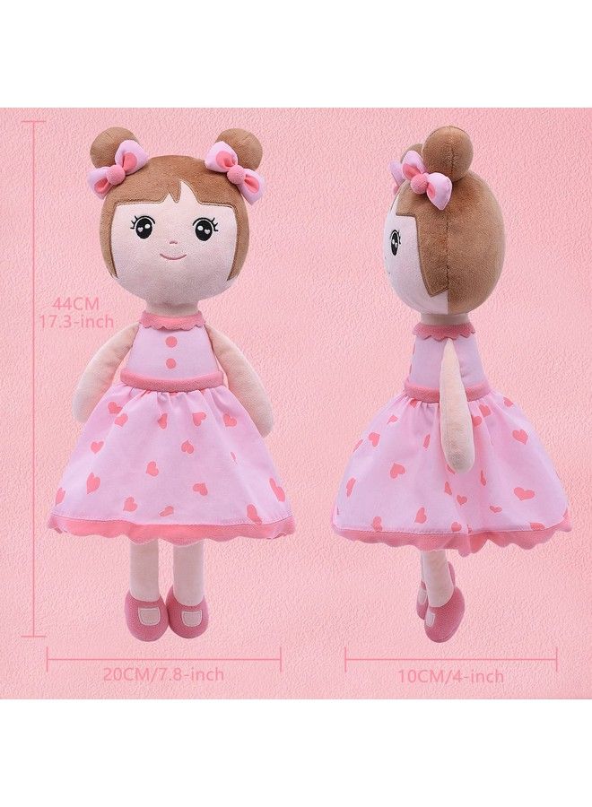 Conzy Stuffed Baby Doll Gifts For Girl Super Soft Buddy Cuddly Baby Girl Toy Gifts Wtih Gift Bag 16.5 Inches In Standing (Pink) - Image 3