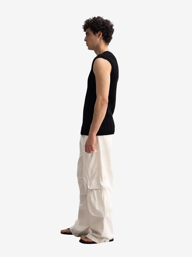 Giesto GIESTO Ribbed Crew Neck Sleeveless T-Shirt