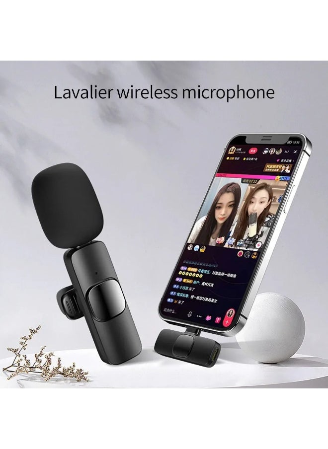 MIC محمول صغير لاسلكي نقل Lavalier ميكروفون K9 تسجيل الصوت والفيديو ذكي الحد من الضوضاء البث المباشر  - Image 3