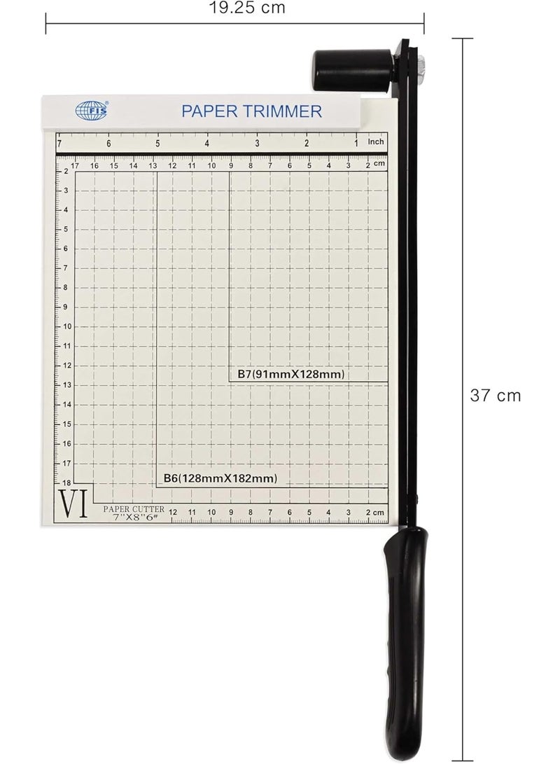 FIS Paper Trimmer, Metal Board A5 Size(14.8 x 21 cm), Capacity of 10 Sheets, Color Light Grey - FSTXM-A5GY  - Image 2