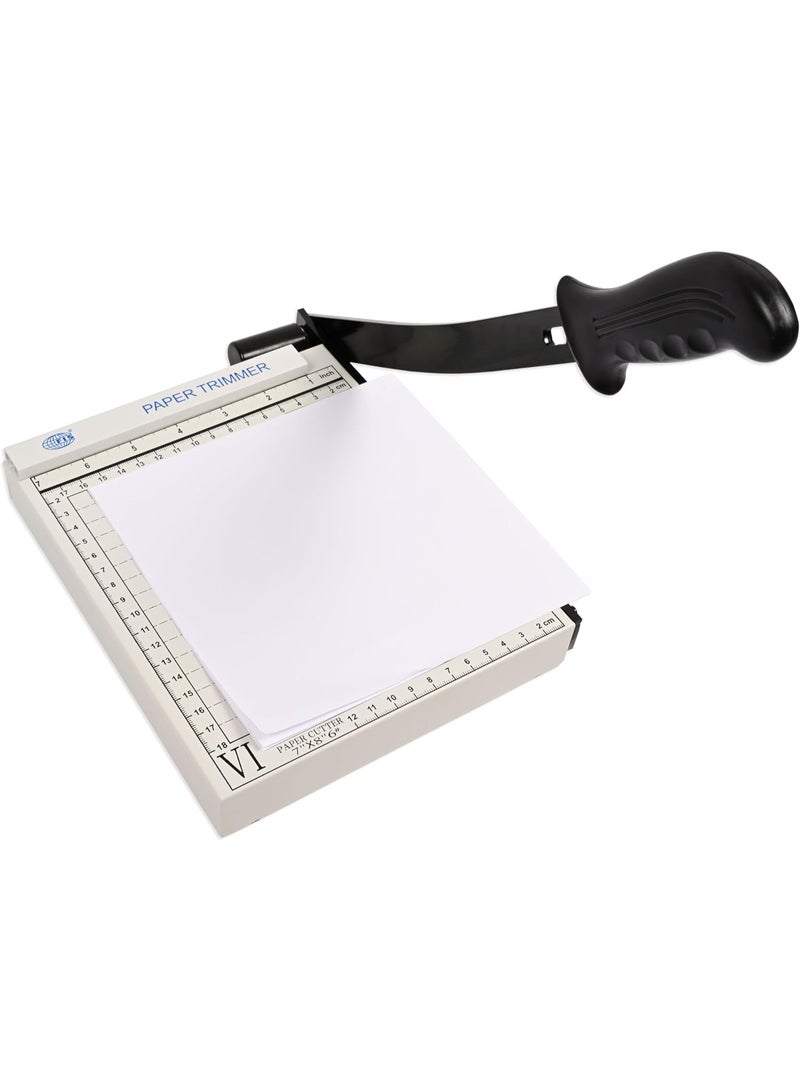 FIS Paper Trimmer, Metal Board A5 Size(14.8 x 21 cm), Capacity of 10 Sheets, Color Light Grey - FSTXM-A5GY  - Image 3